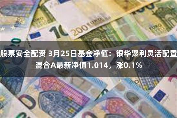 股票安全配资 3月25日基金净值：银华聚利灵活配置混合A最新净值1.014，涨0.1%
