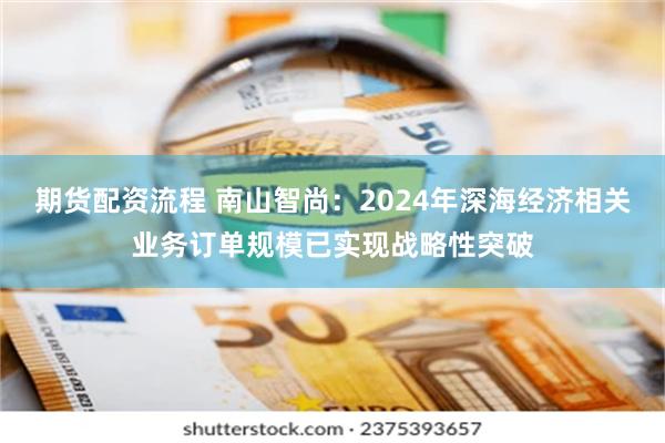 期货配资流程 南山智尚：2024年深海经济相关业务订单规模已实现战略性突破
